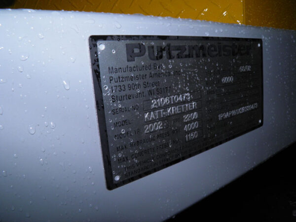 2002 Putzmeister TK50 Kattkreter