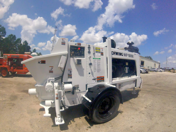 Schwing concrete trailer pump