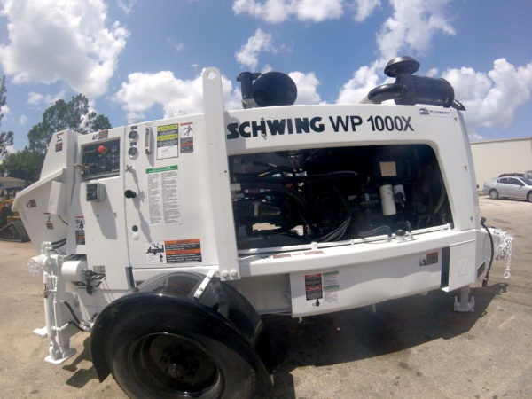 Schwing concrete trailer pump