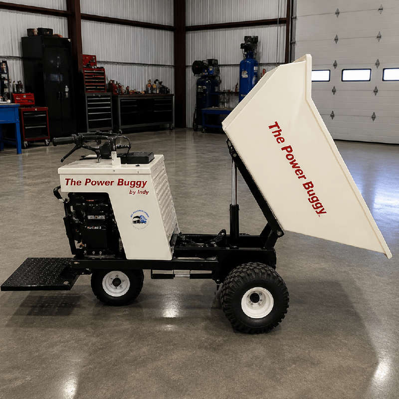 The Original Power Buggy IPB21 ride-on concrete buggy for sale side view