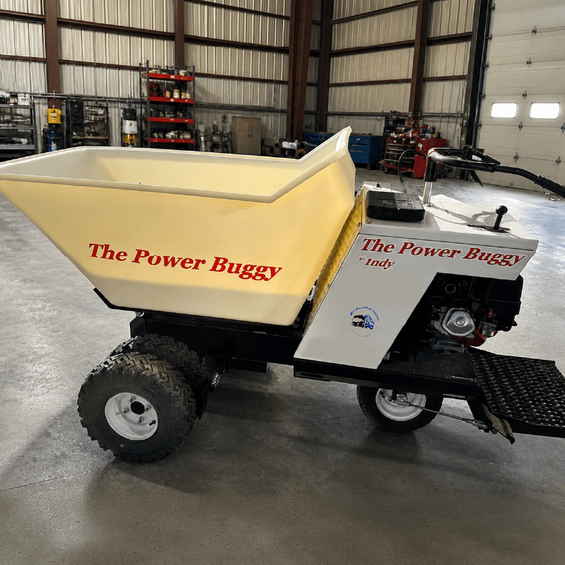 The Original Power Buggy IPB21 high capacity concrete buggy with variable hydraulic dump raised